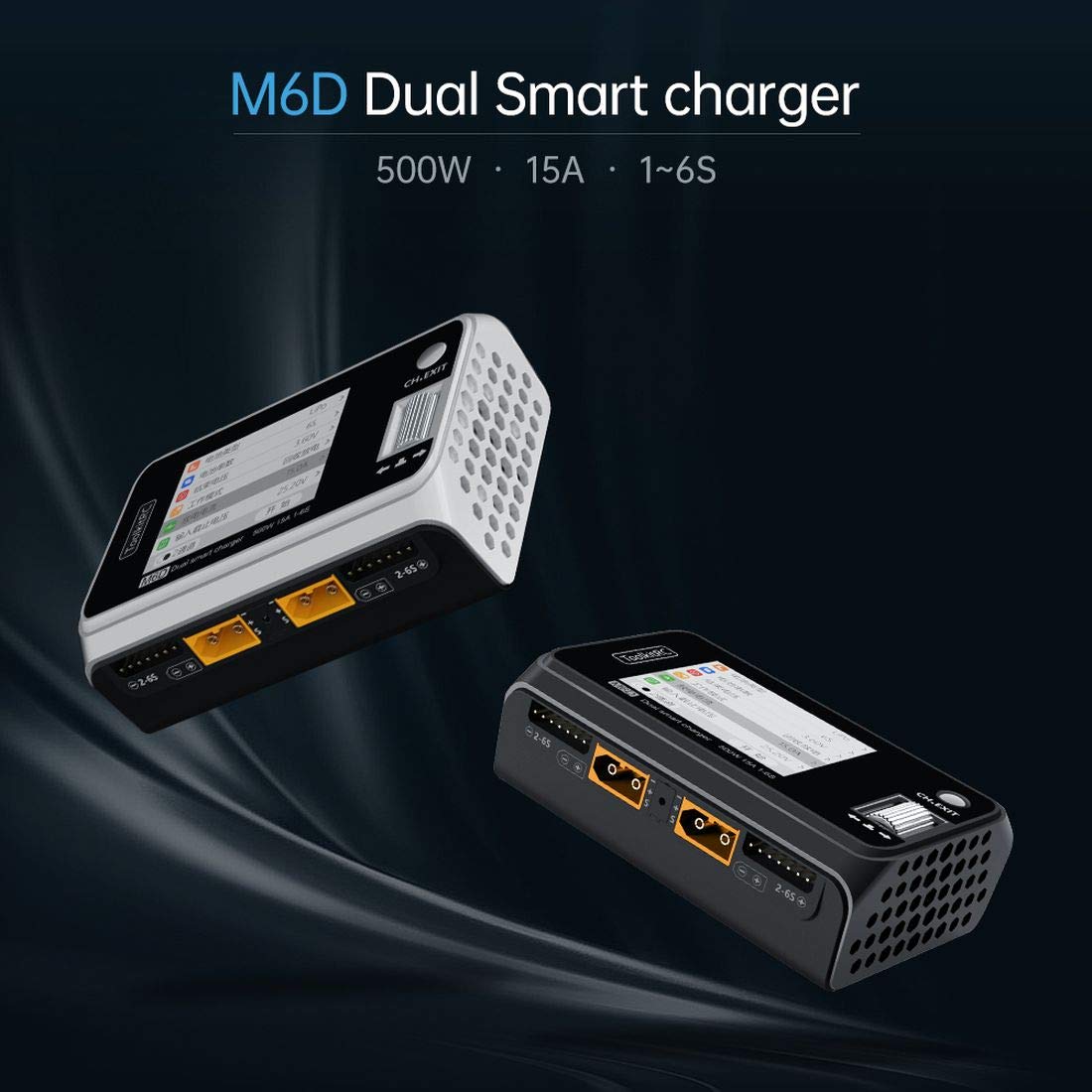 ToolkitRC M6D 500W 15A DC Dual Channel Mini Smart Charger